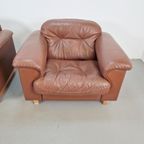 Vintage Set Of 2 De Sede Ds 101 Fauteuil Dik Bruin Leer ’70 thumbnail 3