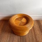 ‘pencil Reed’ Rotan Bamboe Salontafel Vintage thumbnail 3