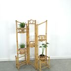 Bamboe Plantenrek, Roomdivider Vintage Kamerscherm thumbnail 3