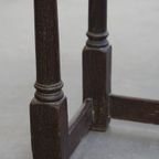 Grote, Functionele Antieke Engelse Bijzettafel/ Stool Met Een Waanzinnig Patina thumbnail 13