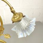 Bronzen Tafellamp Met Iriserend Opaline Glas thumbnail 9