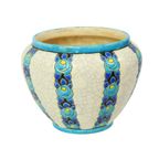 Polychrome Bloempot Vaas Catteau Boch Keramis Art Deco Ca. 1922 thumbnail 17