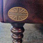 Chesterfield Medburn Fauteuil - Antiek Rood Met Knopenzit thumbnail 5
