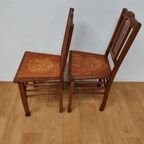 Vintage Houten Café Stoelen, Bistrostoelen, Eetkamerstoelen Set Prijs thumbnail 17