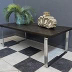 Slate Top And Chrome Coffee Table By Dr. Peter Daenert 1970S thumbnail 2