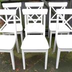 Mooie Set Van 5 Witte Stoelen thumbnail 8