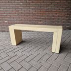 Vintage Halbank Volhout Grenen Bankje Tuinbank Bank thumbnail 8