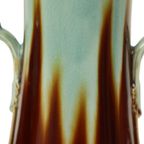 Franse Art Nouveau Majolica Vazen Orchies L’herminè Declercq 27cm thumbnail 11