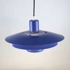 Blauwkleurige Top Designlamp Van Jeka Metaltryk - Model Viola Type 3013-P - Denemarken 1980 thumbnail 6