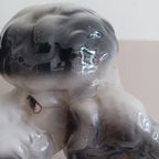 Vintage '80 Xl Poedelbeeld. Handbeschilderde Italiaanse Keramiek. thumbnail 7