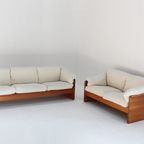 Vintage Deense Sofa Set Massief Teak Van Mikael Laursen 1960s thumbnail 5
