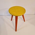 Vintage Krukje Houten Melkkrukje Retro Plantentafel Tafeltje thumbnail 5