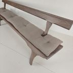 Victoriaanse Spoorwegbank Hout – Zeldzaam Ontwerp Met Omkeerbare Rugleuning thumbnail 11