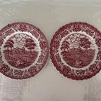 2x British Anchor Castells Ironstone. Made In England. Design Memory Lane. Wandbord. Dorps Tafereel, thumbnail 2