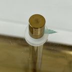 Vintage Wandlamp - Gebogen, Bewerkt Glas, Messing thumbnail 2