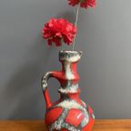 Red Fat Lava Vase By Jopeko Model 7201-21 thumbnail 6