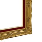Vintage Vergulde Lijst Barok Stijl Rood Fluweel Klassiek 66x56cm thumbnail 13
