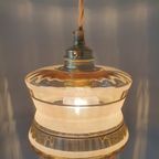 Vintage Hanglamp - Amberkleurig Glas Met Frosted Textuur thumbnail 5