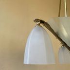 Plafondlamp Lamp 3 Arms Art Deco Jaren 30 Matglas Frans thumbnail 14