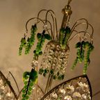 Vintage Groene Druiven Murano Kroonluchter Hanglamp thumbnail 4