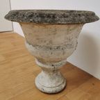 Brocante Franse Stenen Tuinvaas, Bloempot Tuinpot Steen 402 thumbnail 7