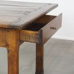 Prachtige, Karaktervolle Antieke Eikenhouten Franse Eettafel Uit De 18e Eeuw Met 2 Lades thumbnail 12