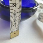 Kobalt Blauwe Vintage Murano Glas Asbak thumbnail 10