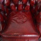 Unieke Set Van 4 Mooie Engelse Rundleren Chesterfield Clubfauteuils In Een Gevlamde Rode Kleur thumbnail 13