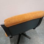 G Möbel Vintage Oranje Bruine Vintage Draaifauteuil Fauteuil thumbnail 12