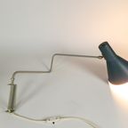 Anvia - Ontwerp J.J.M. Hoogervorst - Model 7101 - 'Swingarm' - Blauw - Wit - Wandlamp - 1950'S thumbnail 2