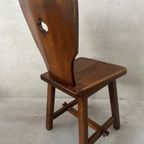 10x Vintage Brutalist Stoelen – Eik thumbnail 12