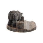 Grote Antieke Zwarte Woud Beer Pennenhouder Inktpot Schwarzwald 40Cm thumbnail 6