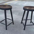 2 X Vintage Houten Kruk, P/p/s thumbnail 15