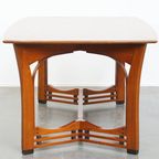 Zeer Mooie Art Nouveau Jugendstil Design Eettafel Van Schuitema Met Prachtige Details thumbnail 12