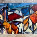 Abstract Olieverf Schilderij Van Cocky Holsbergen 70 X 100 thumbnail 2