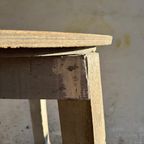 Vintage Rustieke Houten Bijzet Tafel C. 1970 thumbnail 8
