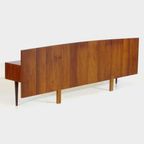 Vintage Mid Century Double Bed Headboard With Nightstands In Teak, 1960s thumbnail 8