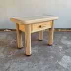 Travertijn & Rotan Tafel Circa 1970 thumbnail 5