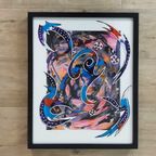 Abstracte Kleurrijke Schilderijen Van Rotterdamse Kunstenares Zippora Mijer (52,5x42,5cm) (per Stuk) thumbnail 16