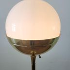Messing Vloerlamp En Opaline Glas Van Vereinigte Werkstätten thumbnail 6