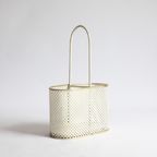 A French Wine Bottle Basket In The Style Of Mategot, 1950S thumbnail 8