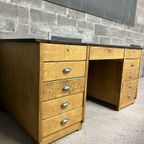 Vintage Xl Industriele Bureau / Desk thumbnail 3