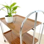 Retro Vintage Bijzettafel Tafel Serveerwagen Jaren 70 thumbnail 7