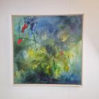 Abstract Olieverf Schilderij Mique De Boer 1993 Kleurrijk thumbnail 9
