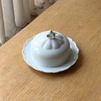 Vintage White Porcelain Butter Dish thumbnail 3