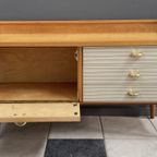 Lowboard, White Skai Fronts On The Drawers 1960S thumbnail 3