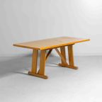 Architecturale Postmoderne Eettafel In Beukenhout, Italië 1980 thumbnail 5