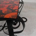 Vintage Tegeltafel, Salontafel Met 8 Tegels, Jaren 60 thumbnail 21