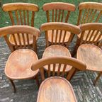 6 + 1 Baumann Bistrostoelen Keukenstoeln Café Stoelen Frans thumbnail 10
