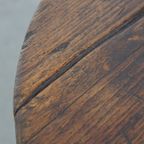 Prachtige Grote Antieke Engelse Pinewood Cricket/ Center Table, Bijzettafel Uit De 19e Eeuw thumbnail 7